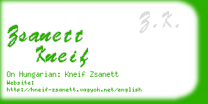 zsanett kneif business card